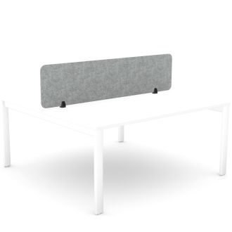 Elite Fabric Desk Screen-Fabric - Grey
