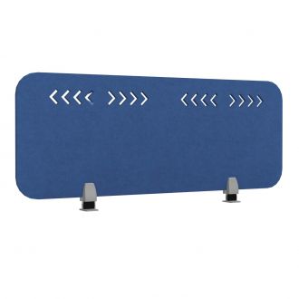 Elite Acoustic PET Fabric Desk Screen - Patterned-Fabric - Sapphire Blue