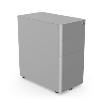 Elite 3 Drawer Silver Slimline Mobile Pedestal