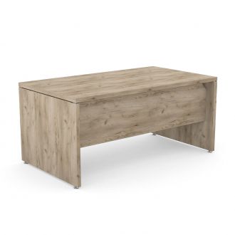 Executive Desk-Wood - Grey Craft Oak