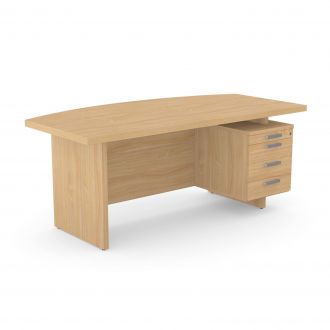 Executive Desk with Drawers-Beech