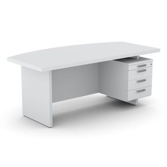 Executive Desk with Drawers-Grey