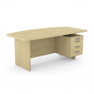Executive Desk with Drawers-Maple