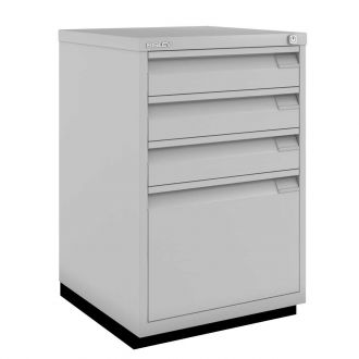 4 Drawer F Series Flush Front Filing Cabinet - Goose Grey