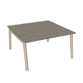 Flow 6 Person Meeting Table-Melamine - Grey