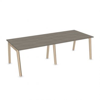 Flow 8 Person Meeting Table-Melamine - Grey