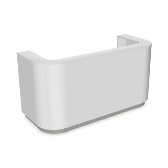 Flow White Reception Desk - Front
