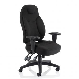 Geneva Black Fabric Office Chair

