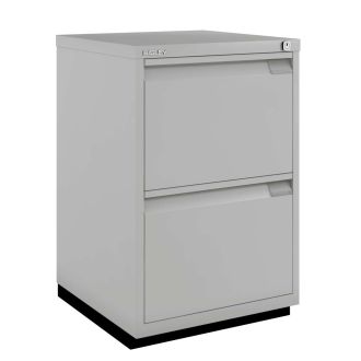 2 Drawer F Series Flush Front Filing Cabinet - Goose Grey