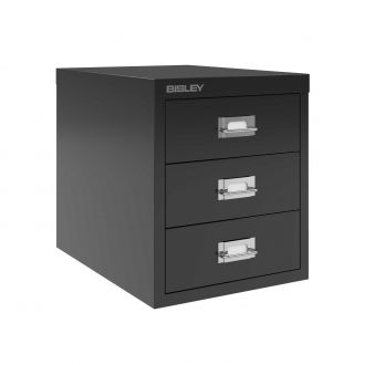 3 Drawer Bisley Multi-Drawer Cabinet - Black