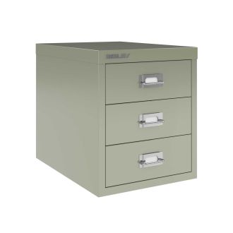 3 Drawer Bisley Multi-Drawer Cabinet - Goose Grey