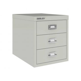 3 Drawer Bisley Multi-Drawer Cabinet - Light Grey