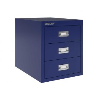 3 Drawer Bisley Multi-Drawer Cabinet - Oxford Blue