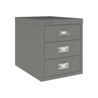 3 Drawer Bisley Multi-Drawer Cabinet-Bisley Steel - Slate