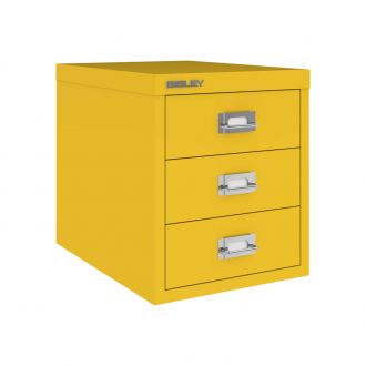 3 Drawer Bisley Multi-Drawer Cabinet-Bisley Steel - Bisley Yellow