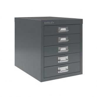 5 Drawer Bisley Multi-Drawer Cabinet - Anthracite Grey