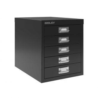 5 Drawer Bisley Multi-Drawer Cabinet - Black