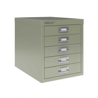 5 Drawer Bisley Multi-Drawer Cabinet - Goose Grey