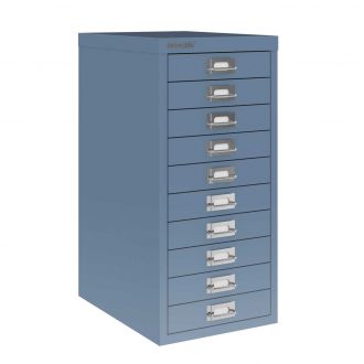 10 Drawer Multi-Drawer Cabinet - Bisley A3-Bisley Steel - Bisley Blue