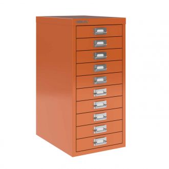 10 Drawer Multi-Drawer Cabinet - Bisley A3-Bisley Steel - Bisley Orange