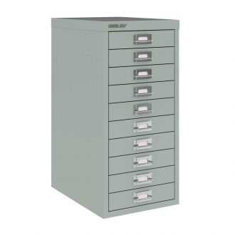 10 Drawer Multi-Drawer Cabinet - Bisley A3 - Silver