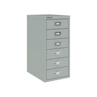 6 Drawer Multi-Drawer Cabinet - Bisley A4 - Silver