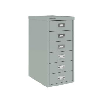 6 Drawer Multi-Drawer Cabinet - Bisley A4 - Silver