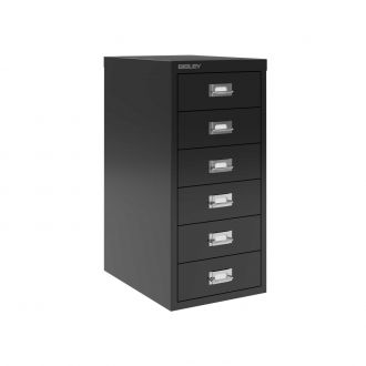 6 Drawer Multi-Drawer Cabinet - Bisley A4 - Black