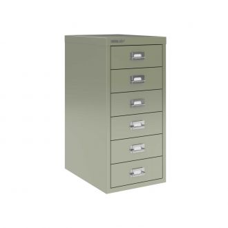 6 Drawer Multi-Drawer Cabinet - Bisley A4 - Goose Grey