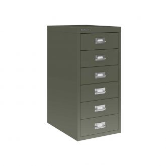 6 Drawer Bisley Multi-Drawer Cabinet-Bisley Steel - Olive Green