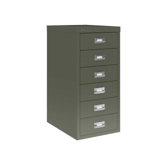 6 Drawer Bisley Multi-Drawer Cabinet-Bisley Steel - Olive Green