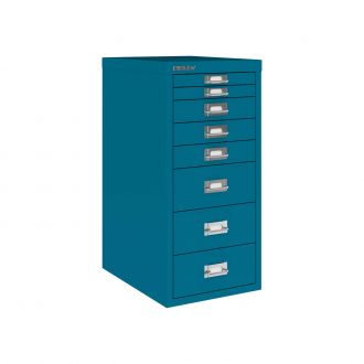 8 Drawer Bisley Multi-Drawer Cabinet - Azure