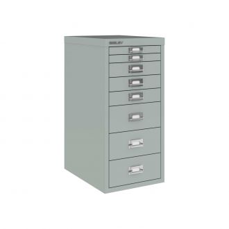 8 Drawer Bisley Multi-Drawer Cabinet - Silver