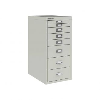 8 Drawer Bisley Multi-Drawer Cabinet - Light Grey