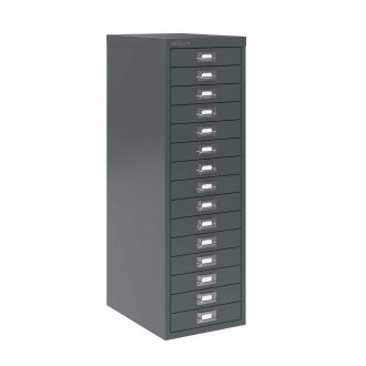 15 Drawer Multi-Drawer Cabinet - Bisley A3 - Anthracite Grey