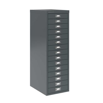 15 Drawer Multi-Drawer Cabinet - Bisley A3 - Anthracite Grey