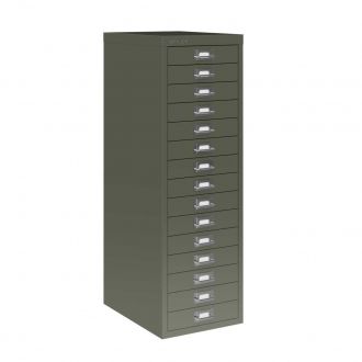 15 Drawer Bisley Multi-Drawer Cabinet - Olive Green
