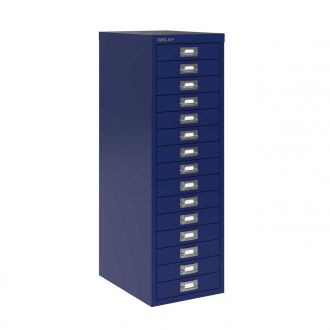 15 Drawer Multi-Drawer Cabinet - Bisley A3 - Oxford Blue