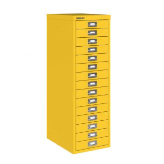 15 Drawer Multi-Drawer Cabinet - Bisley A3-Bisley Steel - Bisley Yellow