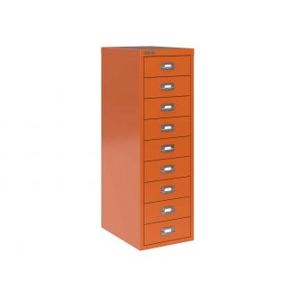 9 Drawer Bisley Multi-Drawer Cabinet-Bisley Steel - Bisley Orange