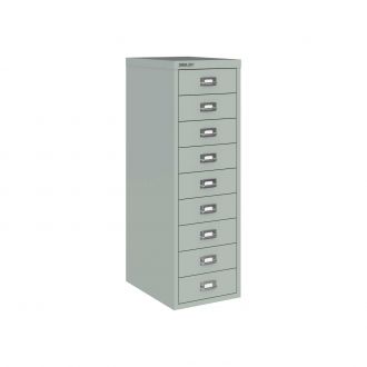 9 Drawer Multi-Drawer Cabinet - Bisley A4 - Silver