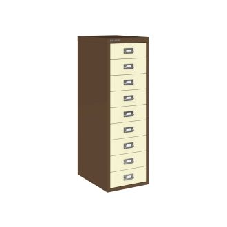 9 Drawer Bisley Multi-Drawer Cabinet-Bisley Steel - Coffee and Cream