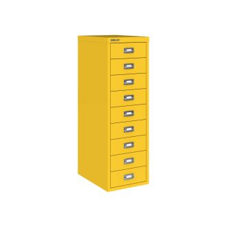 9 Drawer Bisley Multi-Drawer Cabinet-Bisley Steel - Bisley Yellow