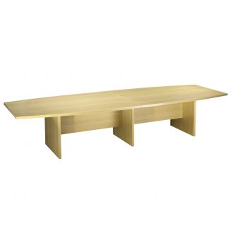 Karbon Barrel Shaped Boardroom Table - 3600mm - Light Oak