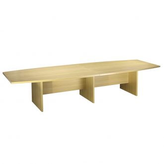 Karbon Barrel Shaped Boardroom Table - 4000mm - Light Oak