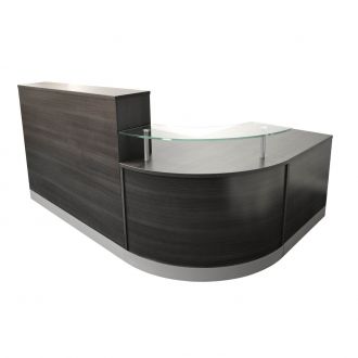 Karbon Reception Desk with Corner Unit-Anthracite Grey