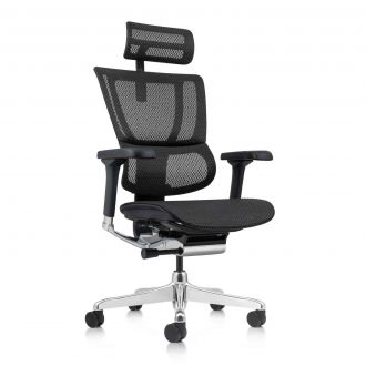 Mirus Black Mesh Office Chair with Headrest