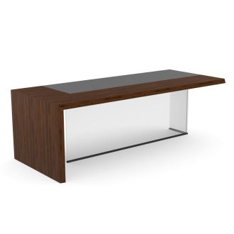 Natural Veneer Left-Handed Executive Desk
