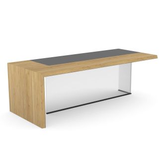 Natural Veneer Executive Desk - Natural Oak