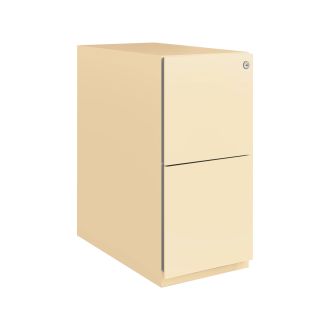 Bisley Note 2 Drawer Slimline Mobile Pedestal-Bisley Steel - Beige